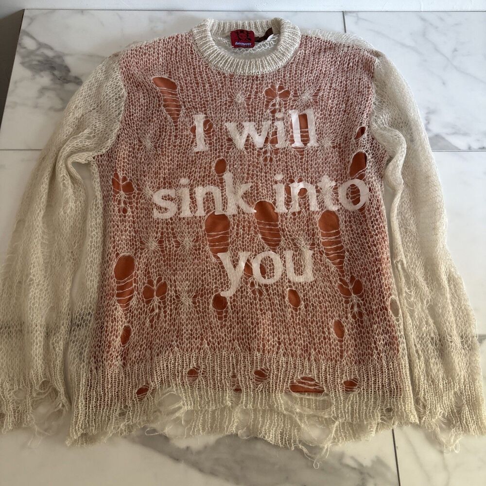 Heaven by Marc Jacobs Mohair Double Layer Sweater I Will Sink Into You Unisex M